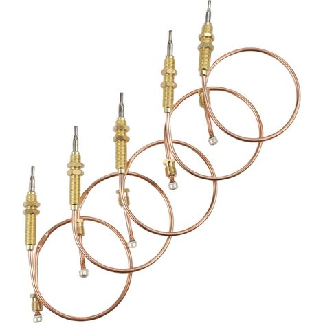 Lot de 5 sondes de rechange M8 pour thermocouple - 30 cm - Pour barbecue, barbecue, four, poêle, cheminée, construction en métal (1/5)