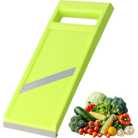 Mandoline Cuisine Robuste avec Lames en Acier Inoxydable vert