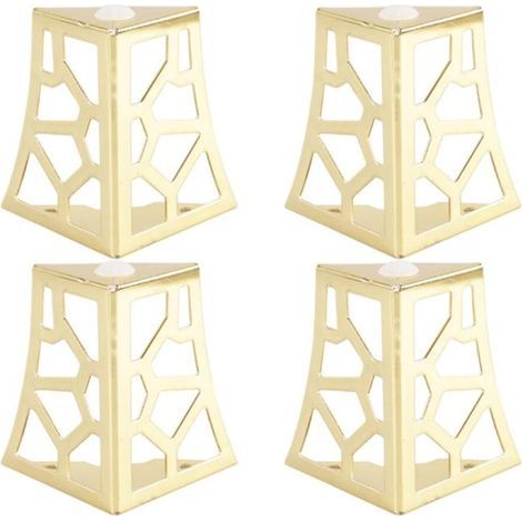 Set mit 4 goldenen Eisen-Sofabeinen (2-in-1) für Tisch, Schrank, Hocker, Sofa – Goldmöbel (1/5)
