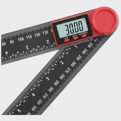 Rapporteur Numérique 300mm 2en1 LCD Verrouillage K1 (1/4)