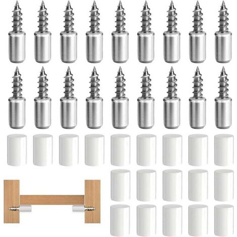 50 pezzi di supporti per ripiani, viti autofilettanti per supporto laminato, supporti per laminato per mobili, pensili da cucina, ecc. con rivestimento antiscivolo.