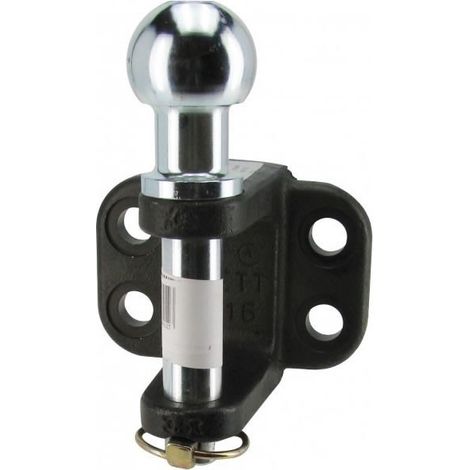 Chape mixte 4 trous – Diamètre 17 mm – Traction 3500 kg – Acier renforcé pour remorques et utilitaires – Pommier (1/2)