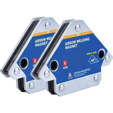 2Pcs Aimant de Soudeur Equerre de Montage avec Angle 45 °/90 °/135 ° pour l'Assemblée la Soudure et l'Installation de Tuyaux - FM1-S (1/5)