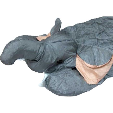 Almohada infantil con forma de elefante en color rosa ceniza. (1/2)
