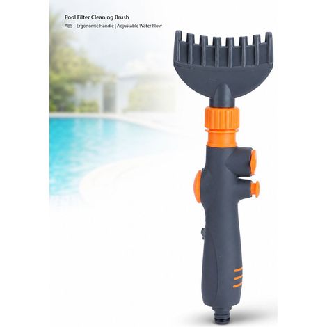 Brosse de Nettoyage Filtre Piscine - ABS Ergonomique 28,5cm - Accessoire Portable pour Spa et Jacuzzi - Outil Efficace sans Dégâts (1/5)