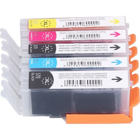 Nachfüllbare PP-Tintenpatronen mit hoher Kapazität für PIXMA MG5750, MG5751, MG5752, MG5753, MG6850 und MG6851 Drucker (1/5)