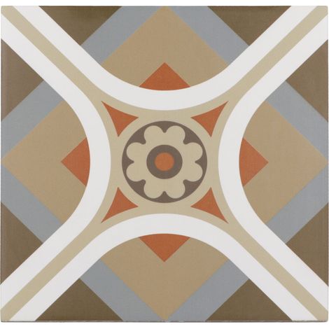 Carrelage sol / mur effet ciment à motif 20x20 cm RIVOLI - BERGEN VERDE(vendu par boite de 1m2) (1/3)