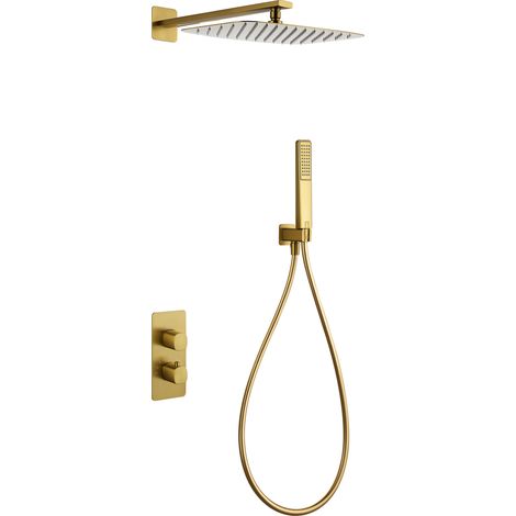 IMEX GTT064/OC TOSCANA-AREZZO Termostatico Conjunto Empotrado Oro Cepillado - ref: GTT064/OC (1/2)
