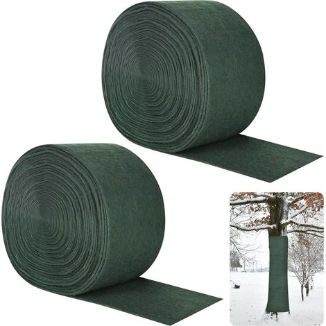 Lot de 2 protections en coton - 12 x 150 m - Protection hivernale pour plantes - Protection des nutriments - Pour le gel et l'humidité - Garde les plantes au chaud (1/5)