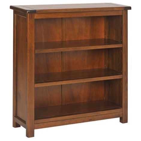 Boston Low Bookcase - Pine - 90 x 30 x 90 cm - Dark Brown (1/4)