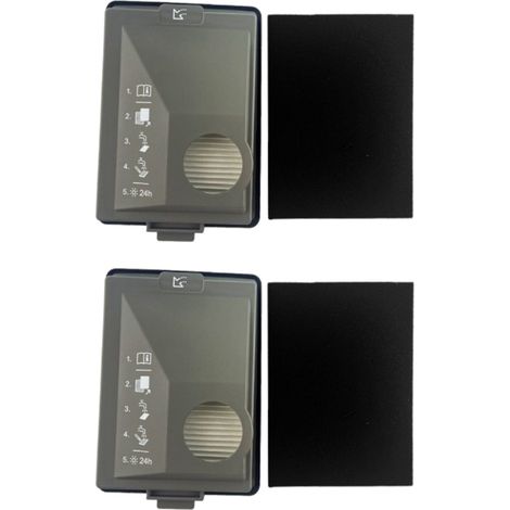 2x Trade-Shop Feinstaub-Filter Abluftfilter kompatibel mit Miele Boost CX1 ersetzt CX-FSF, 11639250, 11169285 / Zubehör für Staubsauger (1/4)