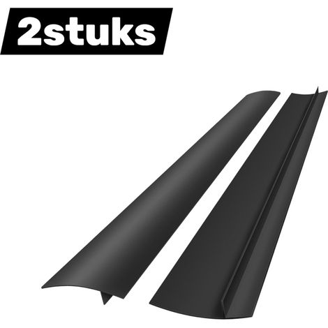 Lot de joints en silicone noir résistants à la chaleur pour plaques et plans de travail protection contre la poussière faciles à nettoyer (1/5)