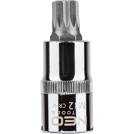 Embout cannelé sur douille de 1/2", M12 x 55 mm (1/2)