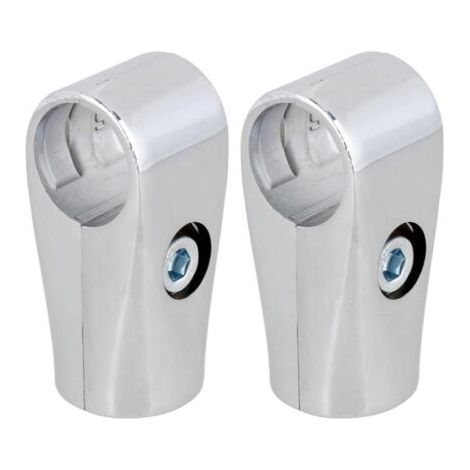 BUNTHAUS Argent 25 mm Diamètre intérieur et étagère pour affichage d'échafaudage connecteur de tuyau en aluminium Fixations Lot de 2 (1/5)