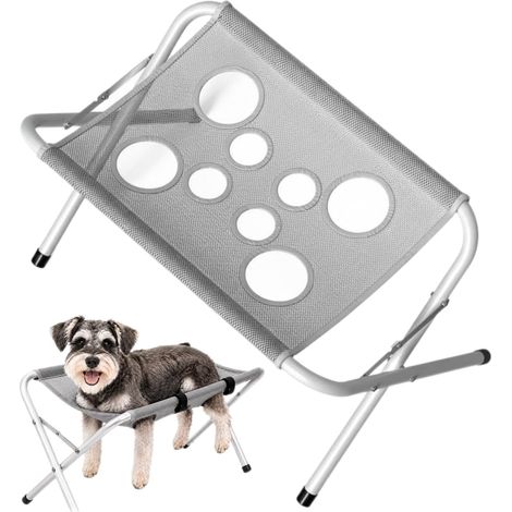 Table Toilettage Animal, Bain Chien, 8 Trous, Morsure, Tatami Suspendu, Chien, Chat, Robuste (1/5)