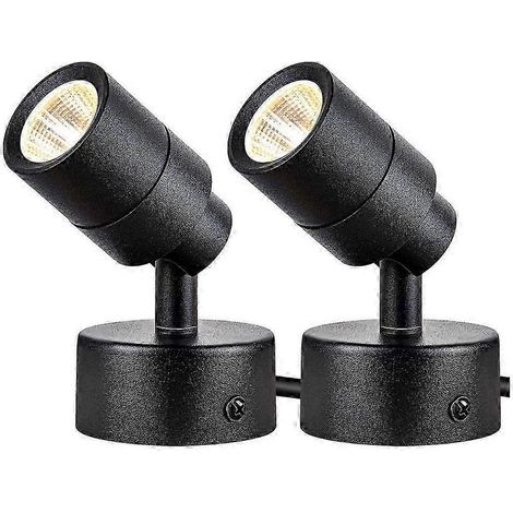 Pack di 2 faretti a LED interna 3W, luce indiretta, a piedi, 3000K, illuminazione di accento (1/5)