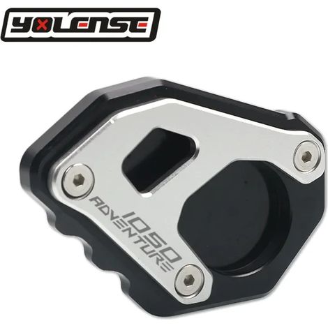 (1050-Noir) Compatible avec les modèles 790, 1050, 1090, 1190 et 1290 Adventure ADV : béquille latérale avec logo Maxpower. (1/4)