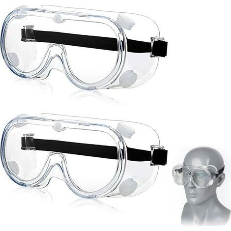 2 PièCes Lunettes SéCurité Contre Gouttelettes,Protection Yeux Lunettes Anti PoussièRe,Anti BuéE Pour Un Usage Quotidien, Laboratoire (1/5)