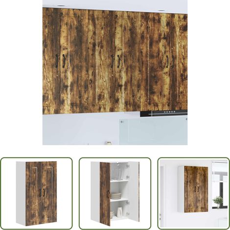 Holzschrank - Küchenschrank Kalmar Geräucherte Eiche 60 x 31 x 100 cm (1/5)