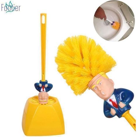 (Gelbe) Toilettenbürste, hochwertige Toilettenbürste mit Halter und langlebigen Borsten für die Badreinigung (1/5)