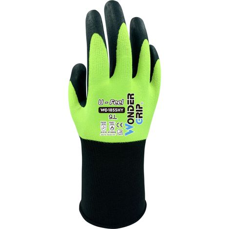 WONDERGRIP - U-FEEL SPE - WG-1855HYS - GANTS DE SÉCURITÉ - REVÊTEMENT EN NITRILE UNIQUE - MICRO POINTS POUR UNE MEILLEURE PRISE