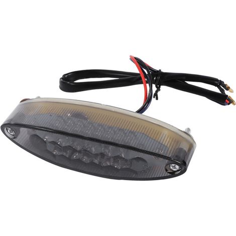 Fanale posteriore KIMISS, 28 LED, 3 fili, per moto, ATV, luce fumé, luce freno, luce targa, luce posteriore (rosso). (1/5)