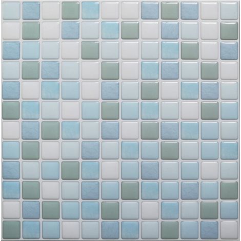 3D Mosaique Carrelage Adhesif Mural Imperméable Auto-adhésif Sticker Carrelage 23.6X23.6cm pour Cuisine Salle de Bain-4 pièces (1/5)