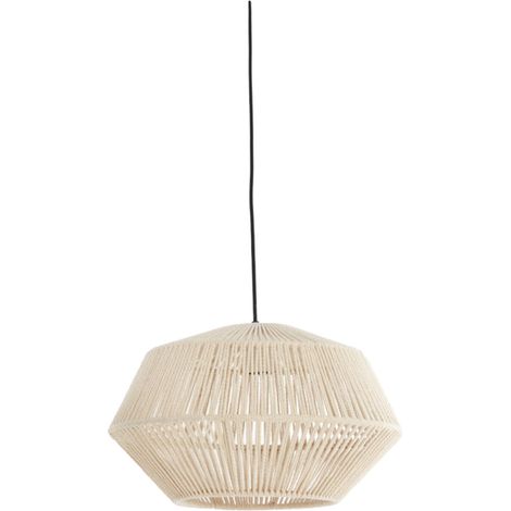 Light & Living - hängeleuchte - Deya - beige - jute - drahtlampe