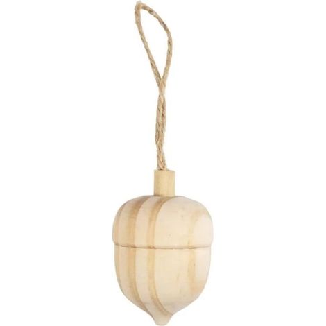 Suspension en bois - Gland - 4 x 3 cm - Décoration de Noël - Intérieur