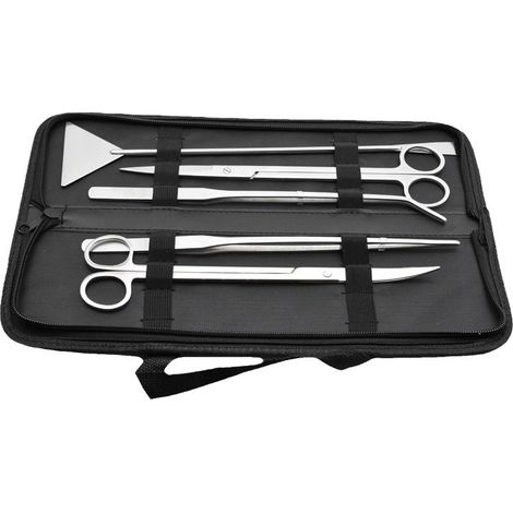 Aquarium Kit Outil, 4 en 1 Aquarium Aquascaping Kit, INOX réservoir d'eau Réservoir Eau Plante Pinces Ciseaux Outils Set,Pinces d'alimentation pour Reptiles,Plantes Aquatiques et Terrarium (1/4)