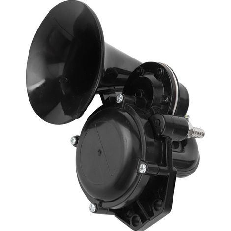 Klaxon Universel Noir 12V 24V 120dB Pour Voiture Camion Bus Van Train Trompe D Air (1/4)