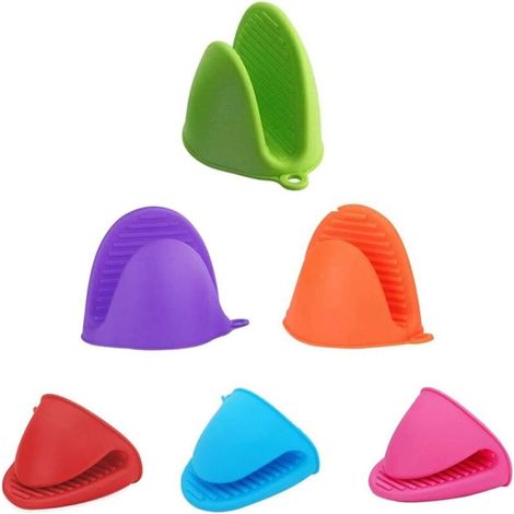 Lsolé Anti-Brûlure Gant,Mini Gant de cuisine pou,Clips de Main en SiliCône isolés,SiliCône Lot Gant de cuisson Pincez,pour la cuisson et la cuisson 6pcs-Fei Yu (1/5)