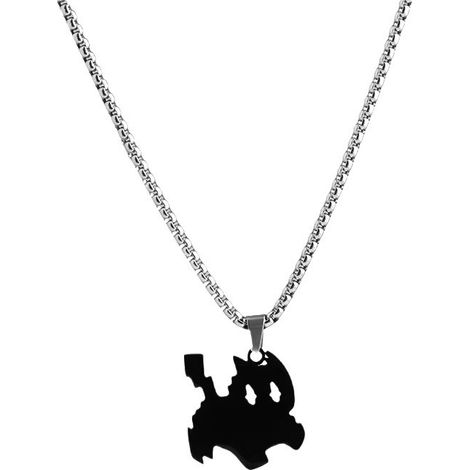 Collier à pendentif chat noir - Bijou chat noir