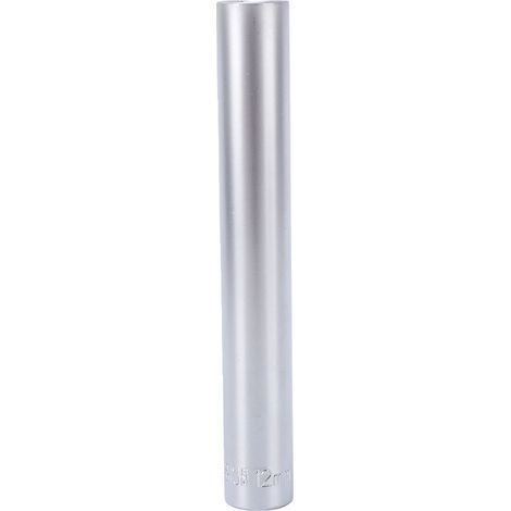 Douille bougie préchauffage longue 120mm, 3/8" CRV chrome vanadium, 12mm (1/4)