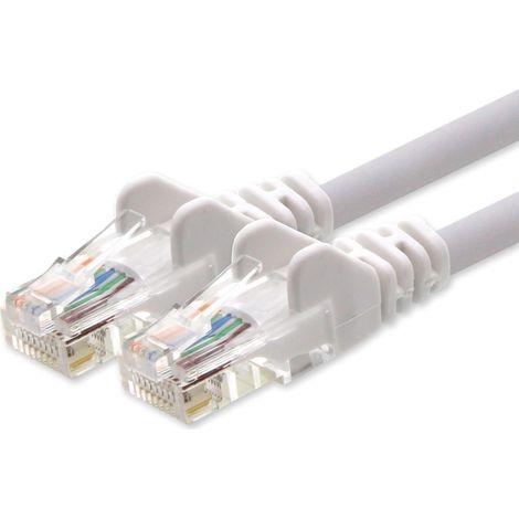 Câble Réseau CAT 5e - 15 m - UTP Blanc - Connecteurs RJ45 - Pour Ordinateur Et Console (1/5)