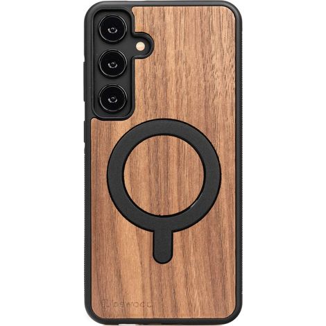 Custodia in legno Bewood per Samsung Galaxy S25 Plus NOCE AMERICANO con MagSafe (1/2)