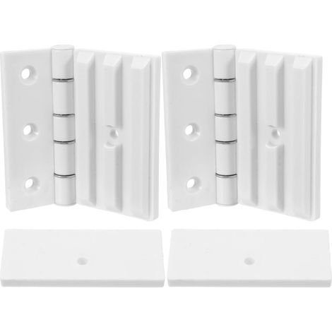 Lot de 2 charnières de porte en Pvc Blanches (1/5)