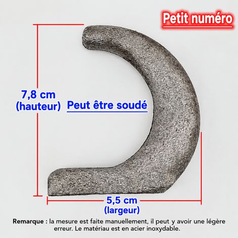 Crochet d'arrimage à souder en acier moulé petit modèle 1 pièce 10 g 1 réf 6857 10 g – Livraison gratuite