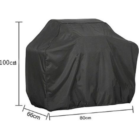 Grillabdeckung 80 x 66 x 100 cm – Schwarz, 210D, wasserdicht, UV- und witterungsbeständig (1/4)
