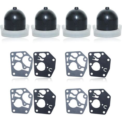 Carburetor gasket for 3.5-4.5 HP Q 45 Classic Sprint and Quattro lawnmowers with oil bubble sensor (part number 694395), replacement for part numbers 495770 and 795083.