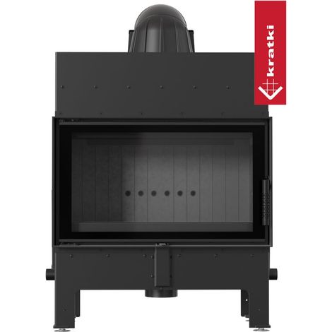 Kratki Kamineinsatz aus Stahl KRATKI FLOKI M BLACK 10 kW Ø 200 mit Türfeder Kamin (1/5)