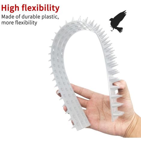 Lot de 12 répulsifs anti-oiseaux, anti-chats et anti-chiens pour clôtures de jardin, fenêtres et balustrades. (1/3)
