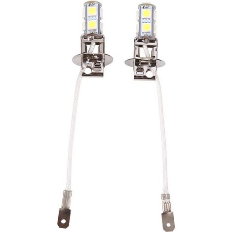 2x Ampoules LED H3 Blanc 6500K 9 SMD Pour Phare Antibrouillard Voiture 12V