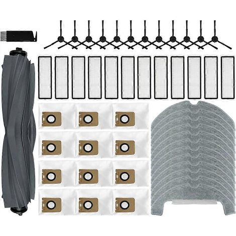 Filtre pour aspirateur brosse pour aspirateur Filtre de brosse pour aspirateur filtre de D10S Plus Robot Aspirateur Main Side Brosse Serpillière Cloth Rag HEPA Filtre Sac à poussière Accessoires S (1/5)