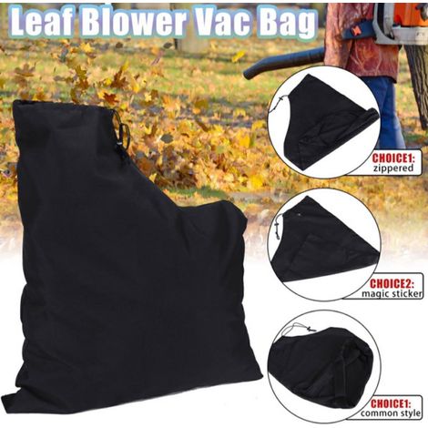 Sac pour souffleur de feuilles avec fermeture éclair au fond, sac d'aspiration pour souffleur de feuilles, ramasse les feuilles pour le jardin et la pelouse, sert également de souffleur de feuilles -  (1/4)