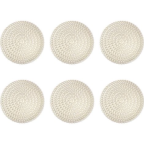 Ensemble de 6 dessous de verre creux en PVC, décoratifs pour la maison et les fêtes. (1/5)