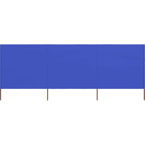 Paravent Cloison de séparation 3 panneaux - Séparateur de Jardin Tissu 400 x 80 cm Bleu azuré BV760779 - BonneVie (1/4)
