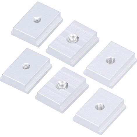 Lot de 6 écrous coulissants pour rail en T, en alliage d'aluminium, pour équipements d'automatisation, profilés de fixation M5, M6 et M8. (1/5)