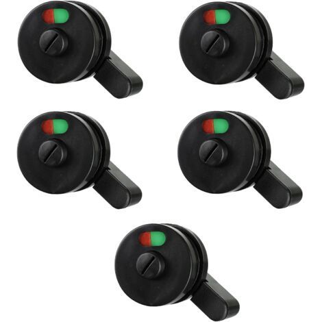 Indicateur de zonage Serrure de porte Indicateur de confidentialité Serrure de porte de toilette, paquet de 5 (1/5)