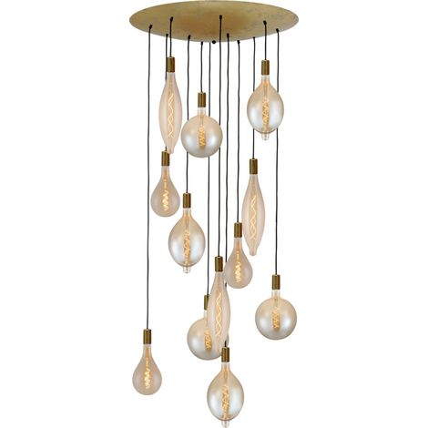 Lampe suspendue dorée Aton - 2240-02-08-90-12 (1/3)